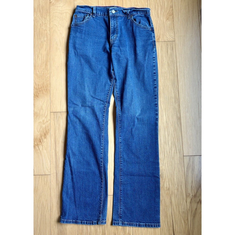 VTG Levi's 550 Classic Relaxed Bootcut Stretch Jeans Medium Wash Blue 12L Y2K